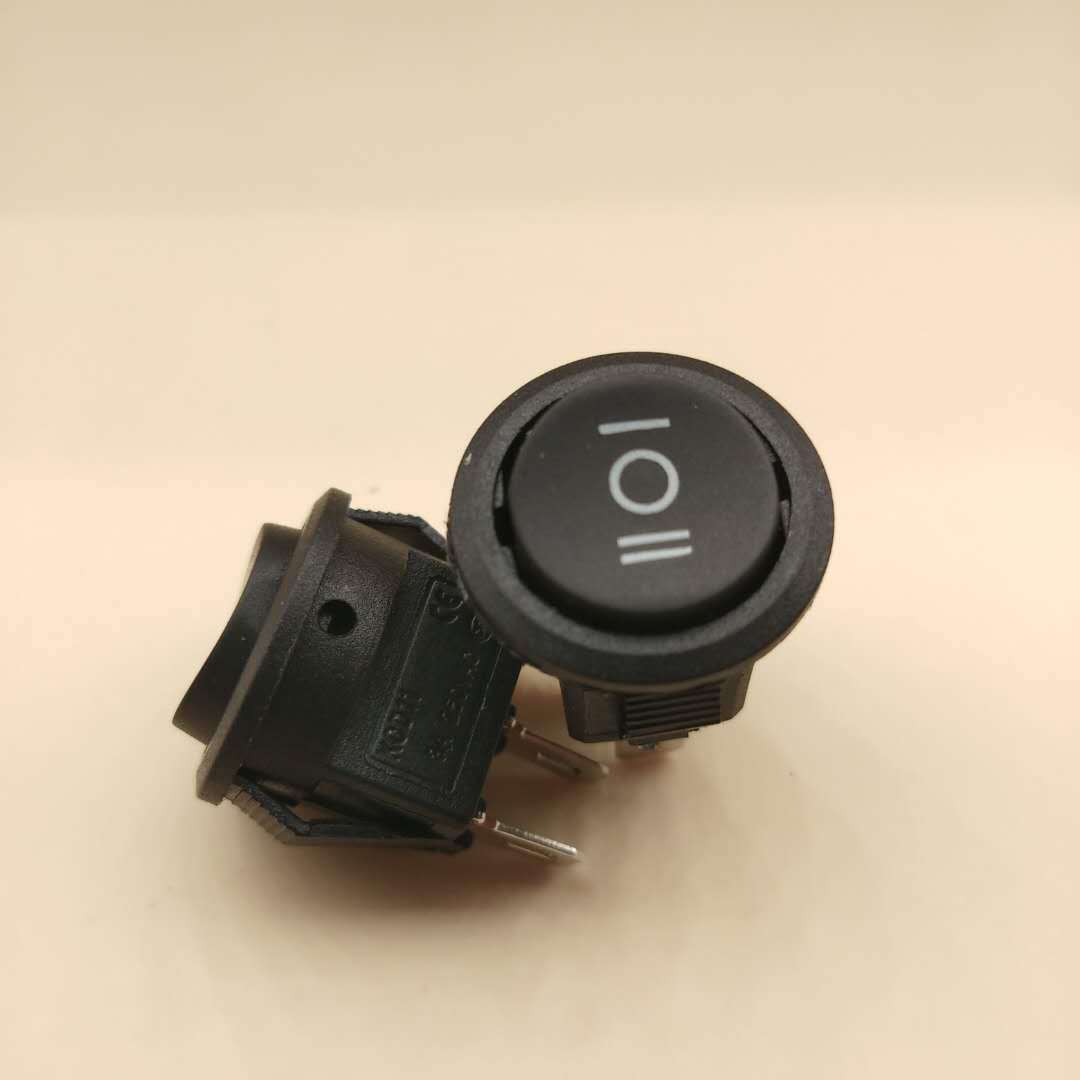 船型开关小三脚三档开关上圆下方玩具开关按钮型d11船型开关