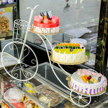 欧式创意铁艺生日多层蛋糕架甜品架自行车婚庆三层糕点架花架