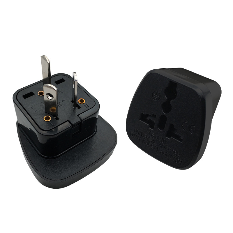 国标三脚转换插头国外电器国内转化家用三角插港版手机充电插座