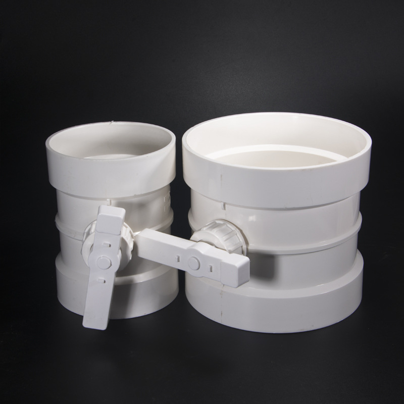 pvc手动风阀 塑料管道风量调节阀手动风阀圆形开关阀门 风阀