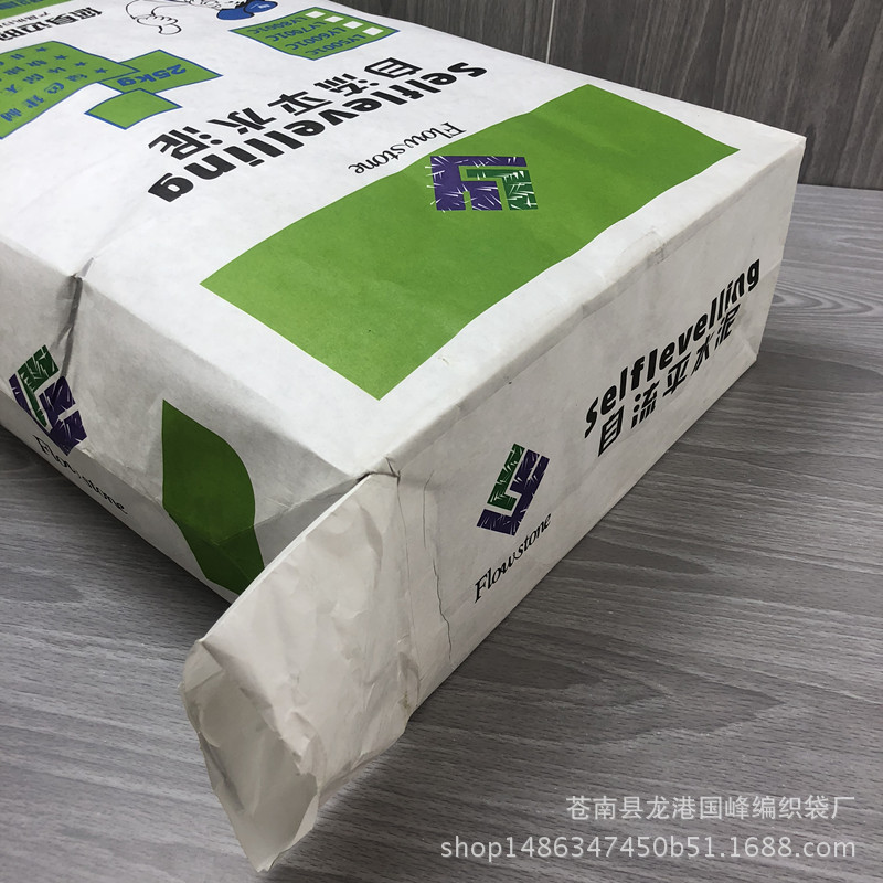 厂家直销 自流平水泥 建材化工包装袋 彩印覆膜编织袋 方形阀口袋