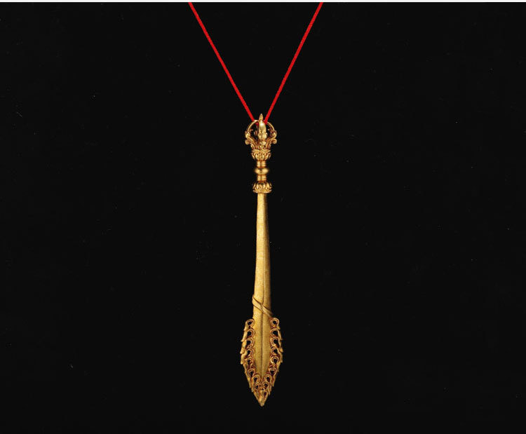 纯铜尼泊尔大智慧文殊剑挂件密宗法器藏传佛教用品降魔金刚杵摆件