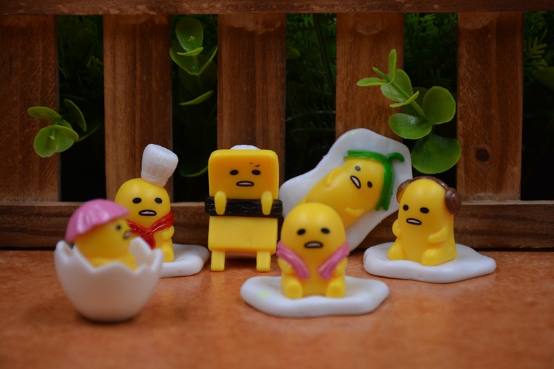 日本 蛋黄君 懒懒蛋6款摆件 迷你手办模型 生日蛋糕饰品