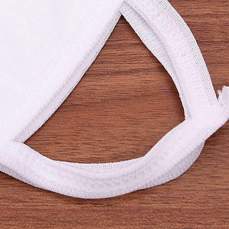 白色三层棉汗布口罩防护口罩防棉布卫生口罩劳保用品批发全棉