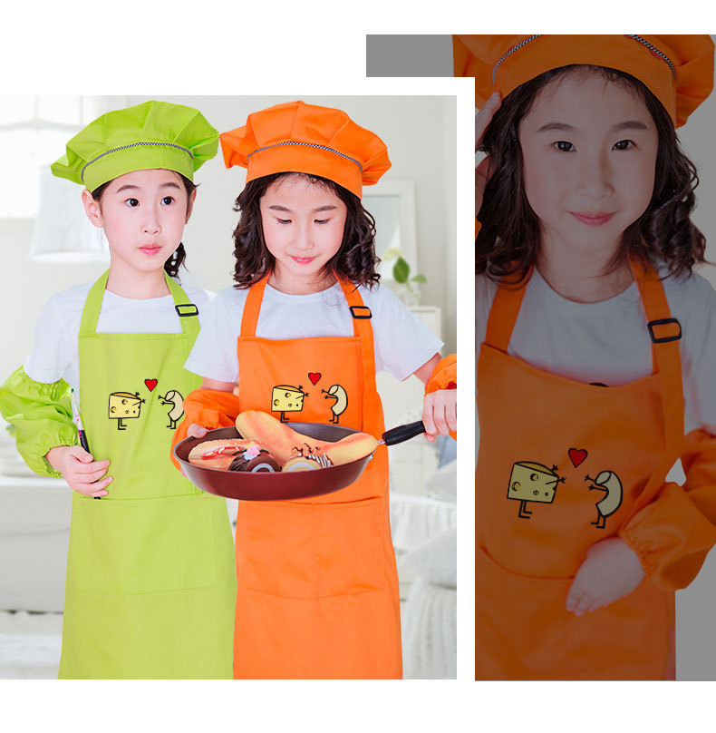 儿童围裙画画衣diy定制小孩手工陶艺绘画美术幼儿园防污围裙