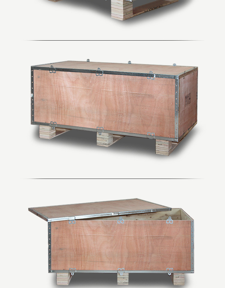 山东厂家定制免熏蒸木箱包装物流运输大箱子长方形铁钢边木箱定做