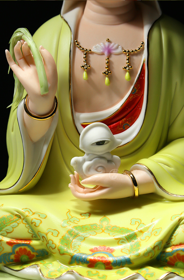 【上美】陶瓷眼睛菩萨眼光娘娘观音菩萨大慈大悲观音菩萨佛像摆件