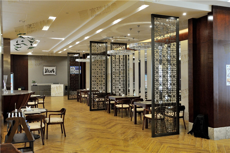 火锅店餐饮店屏风办公室隔断紫铜镂空屏风铜装饰