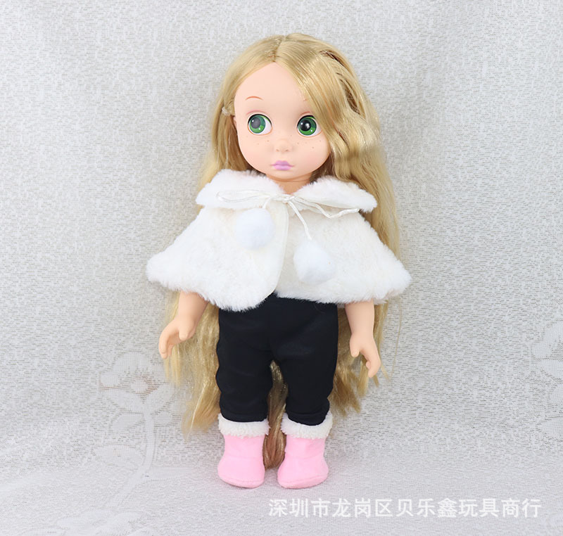 16寸沙龙娃娃衣服配件秋冬装毛绒披肩外套棉靴 工厂批发 女孩玩具