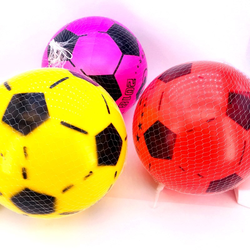 mesh bag ball pvc football pattern children inflatable ball children‘s toy ball wholesale two