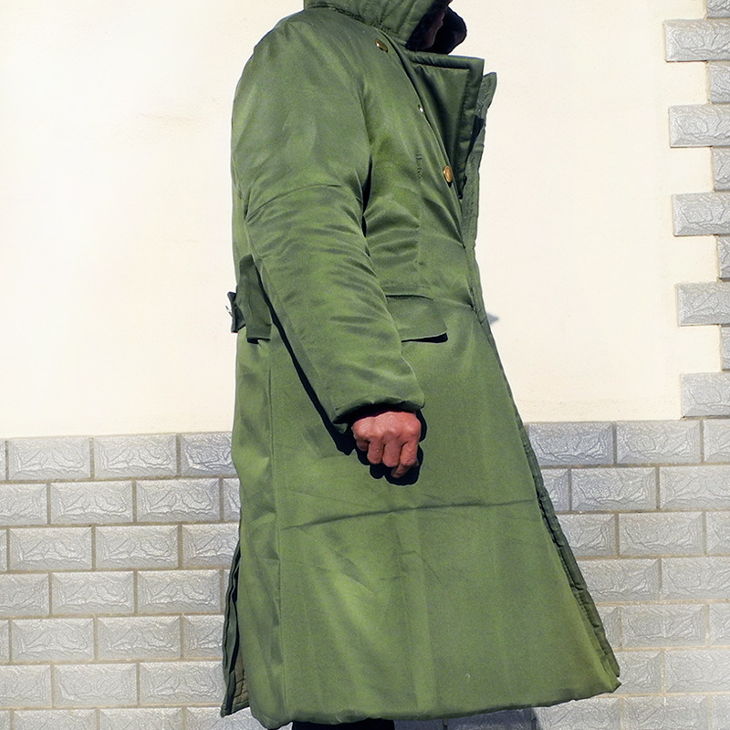 厂家直销 草绿色军大衣 防寒保暖棉大衣加厚 保安执勤冬季长款