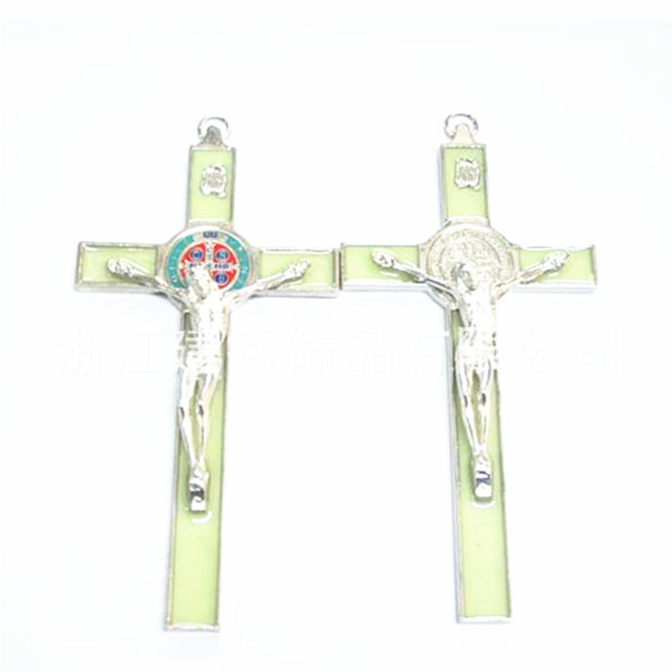 Large Supply of Luminous Oil Dripping Portrait Cross Ornaments