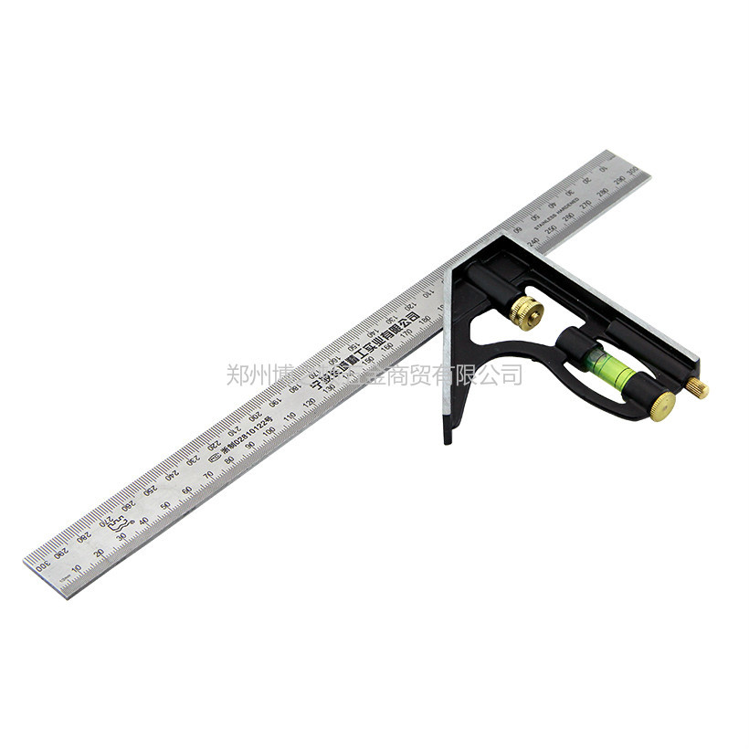批发长城多功能移动组合角尺300㎜不锈钢活动角尺45度直角拐角器