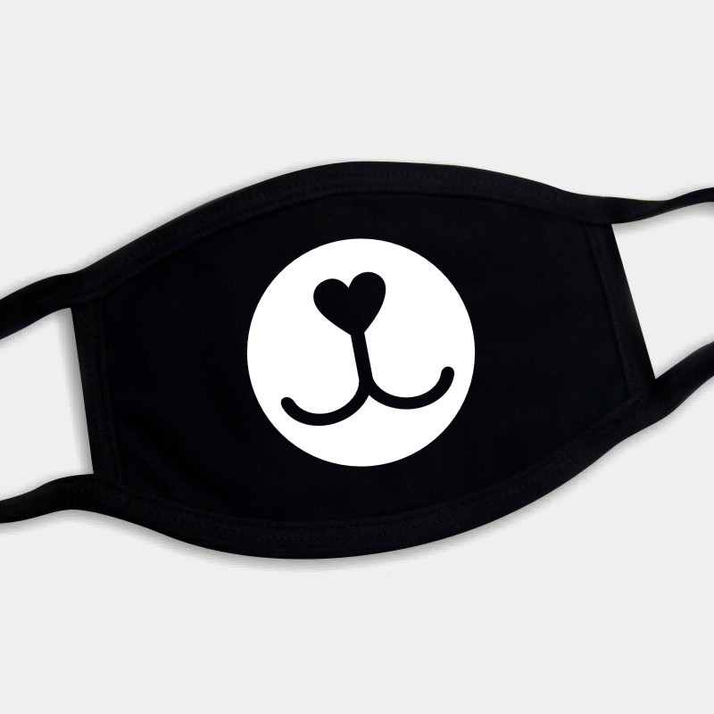 猪鼻子表情口罩男女卡通黑色潮个性韩版骑行防晒防风防尘透气纯棉