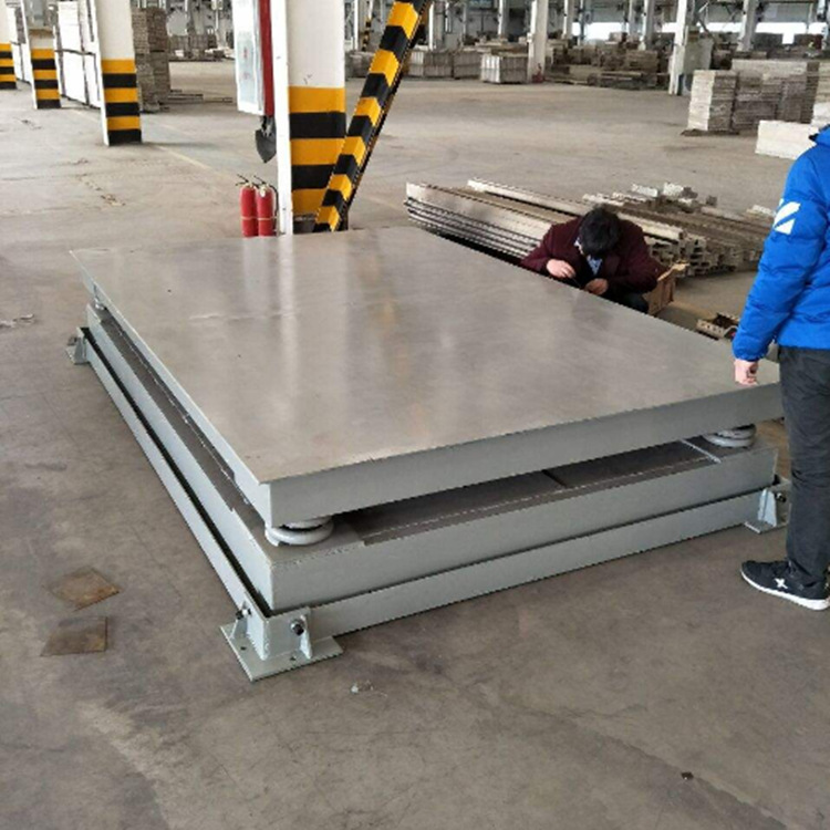 三层缓冲式电子地磅钢卷厂使用8吨称重平台称