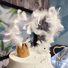网红烘焙蛋糕装饰小仙女羽毛女神蛋糕装饰插件派对婚礼生日甜品台