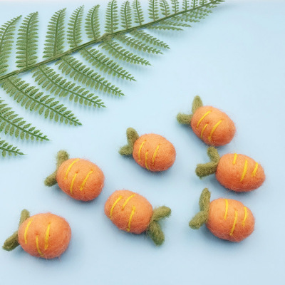 羊毛毡胡萝卜成品发夹帽子手套装饰配件儿童饰品胸针发圈diy材料