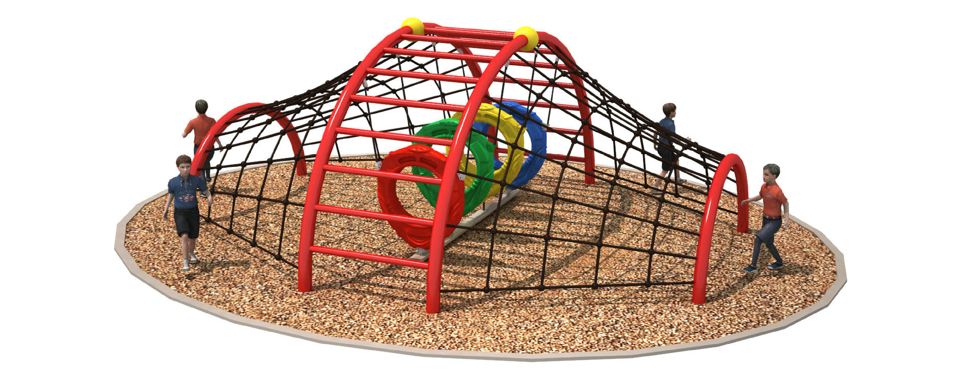 创意网状攀爬组合 儿童体能游乐设施 大型室外攀爬设备供应