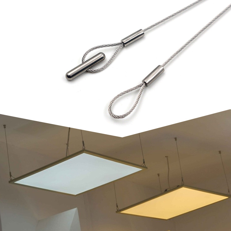 厂家直供透明pvc涂塑钢丝吊绳吊线植物灯挂绳面板灯钢丝绳配件