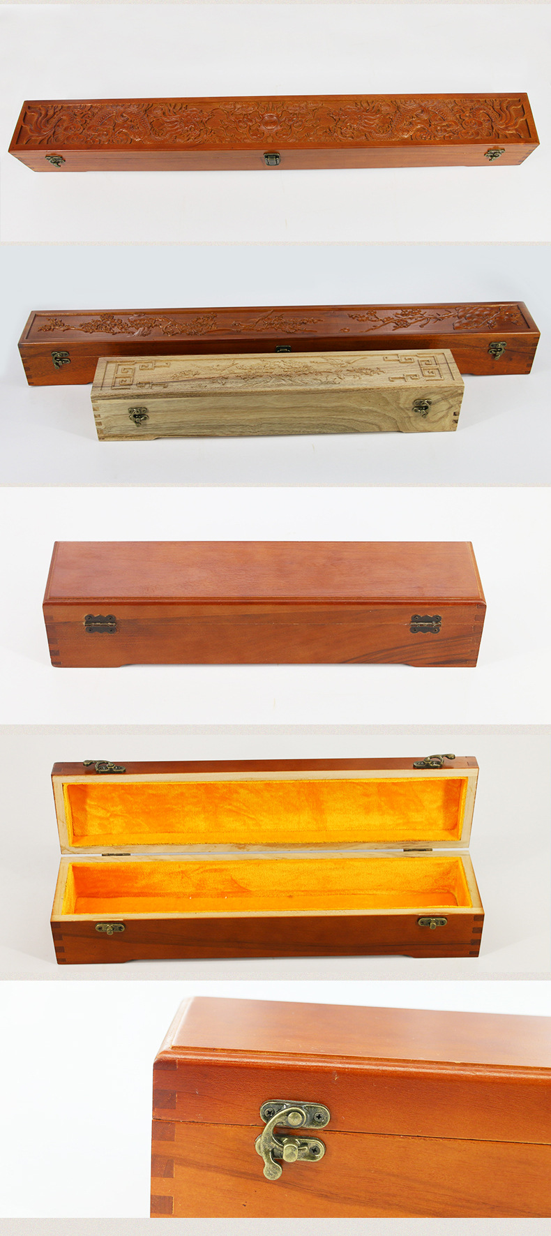 厂家供应字画盒香樟木展示字画盒 收藏盒国画盒翻盖式书画锦盒