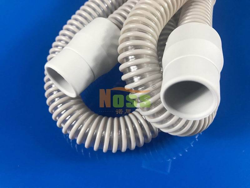 恒温医疗呼吸机加热管路 加湿器加热软管 白色柔性呼吸机波纹软管