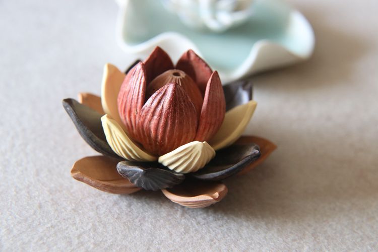 桃木莲花 多层雕刻莲花 手工拼接 多层次莲花 串车挂配件配饰