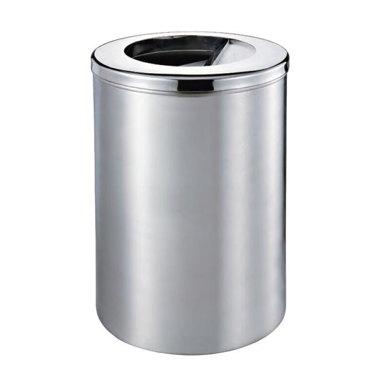 加厚和畅大容量直径半米大圆筒不锈钢圆型垃圾桶商场车站大号桶