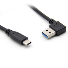 左 右弯头USB3.0公对3.1 Type C数据线 直角USB3.0转type-c线25cm