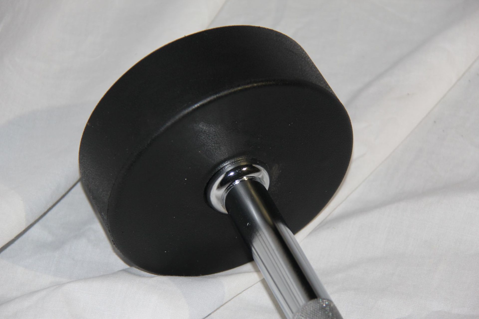 圆头固定小杠铃 彩色男士健身房用1.2米二头肌训练深蹲pu盖橡胶