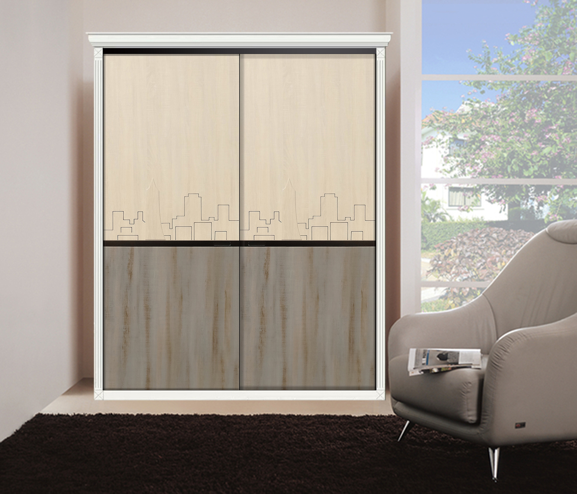 15厘吸塑浮雕衣柜门厂家星愿