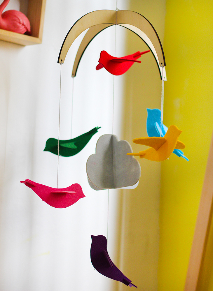 创意diy手工不织布风铃挂饰儿童房间装饰外贸不织布风铃订制加工