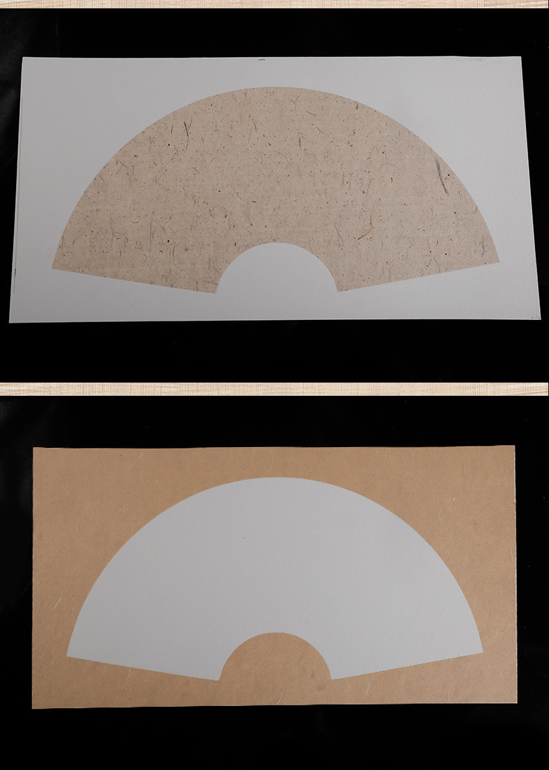 儿童水彩画_宣纸国画卡纸扇面空白熟宣工笔画书法专用纸镜片儿童水彩