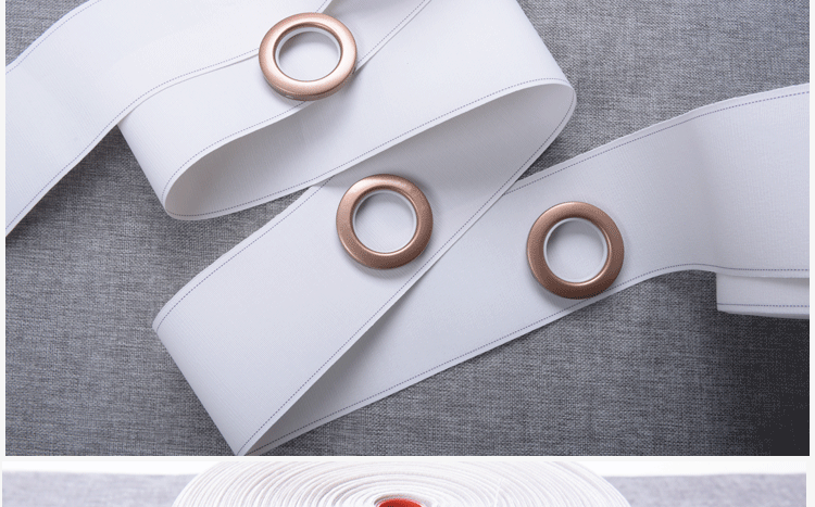 窗帘打孔布带涤棉白布带布条窗帘打孔布带10厘米上浆棉有纺布带批