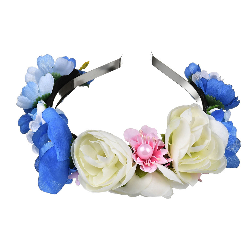 波西米亚发箍 名族风韩版沙滩花朵发箍头饰饰品批发 花环头带