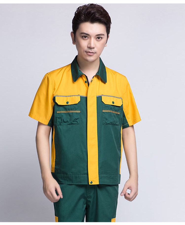 鹰诺达短袖工作服男耐磨厂服汽修服车间工服劳保服定制工厂直销