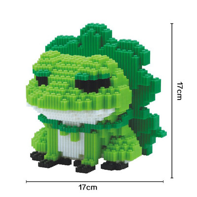 嬉仔钻石微小颗粒益智休闲创意益智拼插装积木玩具游戏 青蛙8023