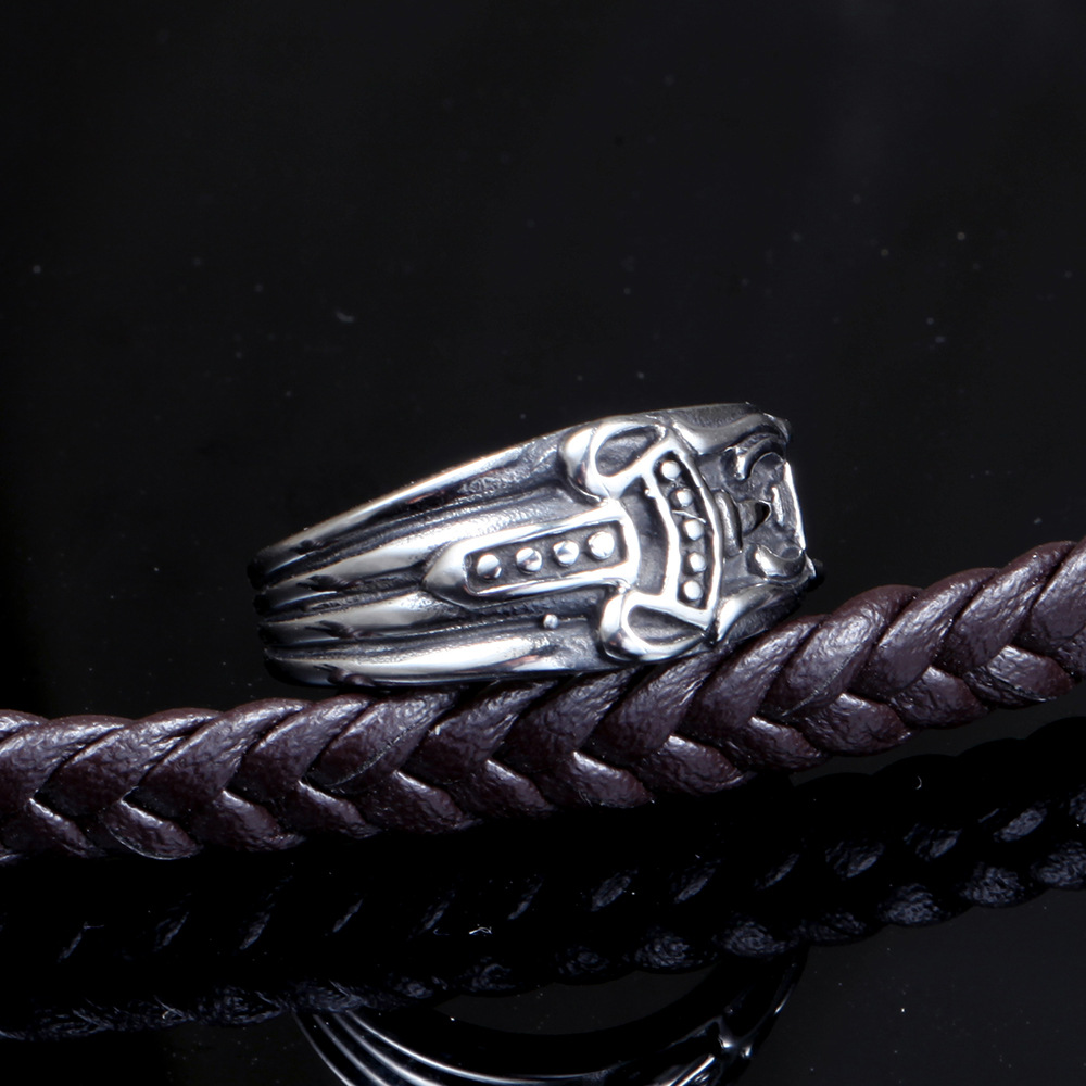 欧美热销 夸张饰品批发 不锈钢戒指 男士剑指环 厂家直销