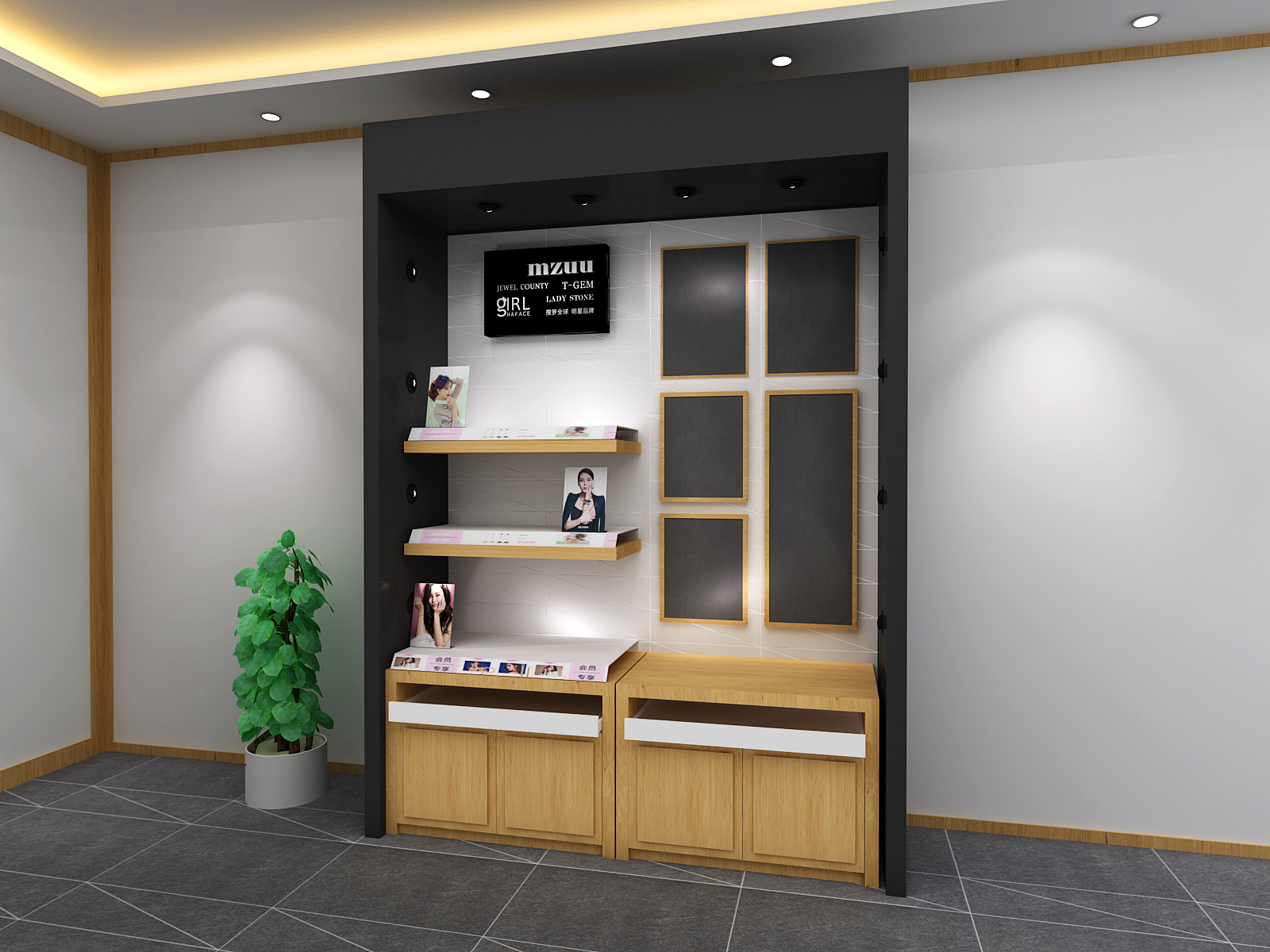 多功能饰品展示柜饰品店墙面柜设计厂家直供免费设计oem饰品展柜