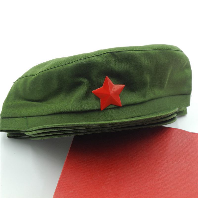 儿童红军帽成人八路军帽新四军八角帽红五星