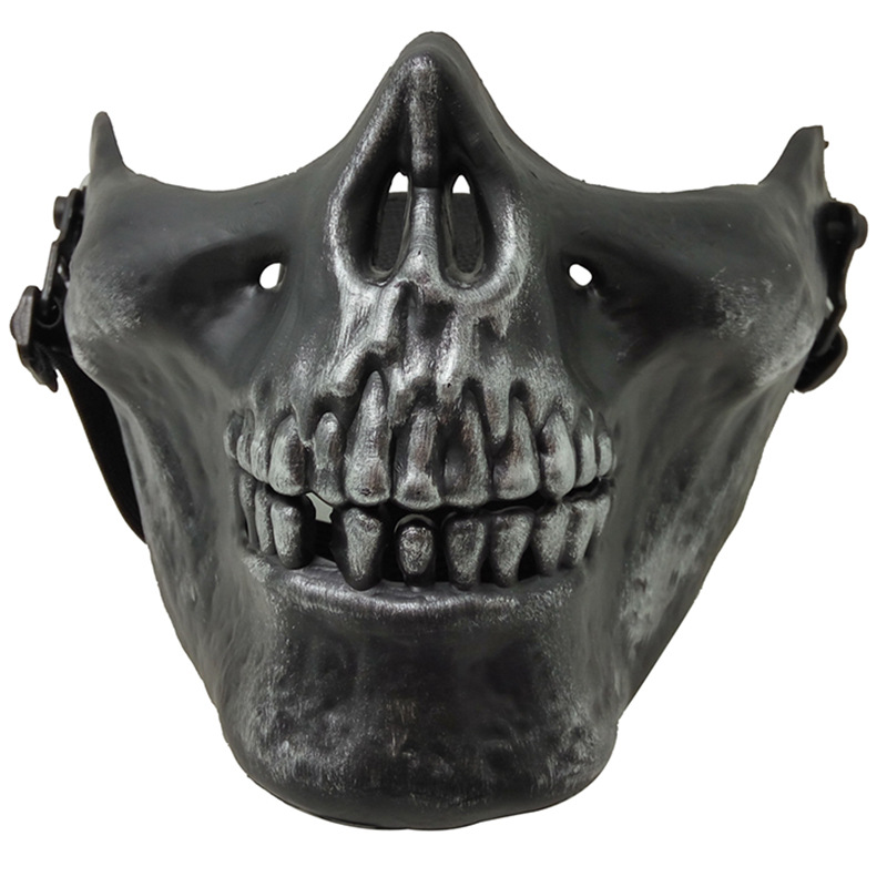 万圣节恐怖面具 cs野战 骷髅防护面具头戴式 骷髅头面罩