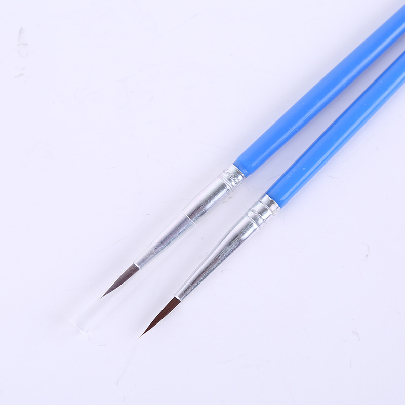 单支尼龙毛尖头勾线笔描笔美甲笔 数字油画水粉画笔美术绘画用品