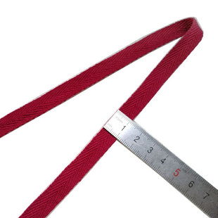 1cm黑色纯棉人字织带