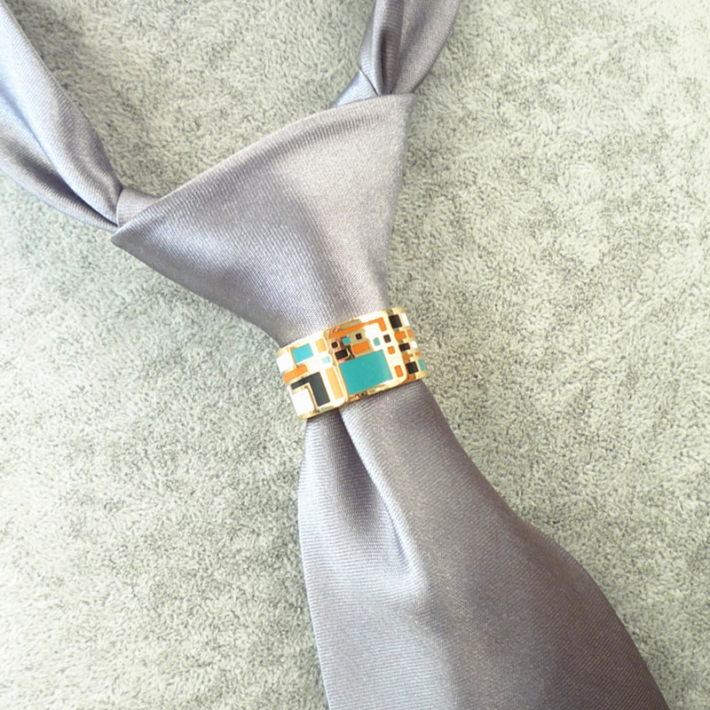 领带箍男西装工作服配饰领带夹新款饰品新郎婚礼简洁时尚领带圈环