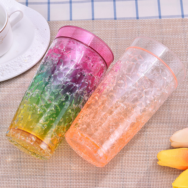 厂家供应制冰杯 创意双层螃蟹冰杯便携制冷随手杯 成人随行保冷