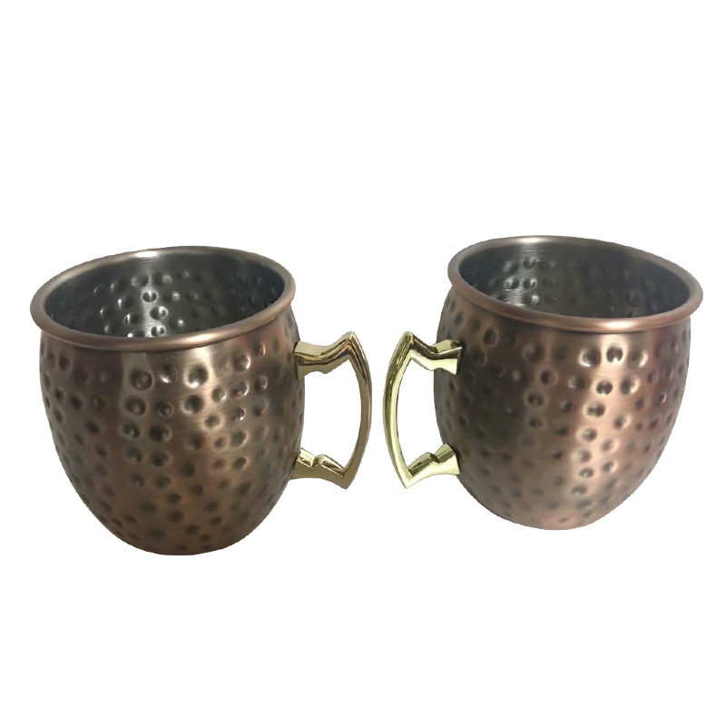 550ml Moscow Mule Cup 304 Stainless Steel Hammer Point Drum Cup Bar Large Capacity Beer Mug Wholesale