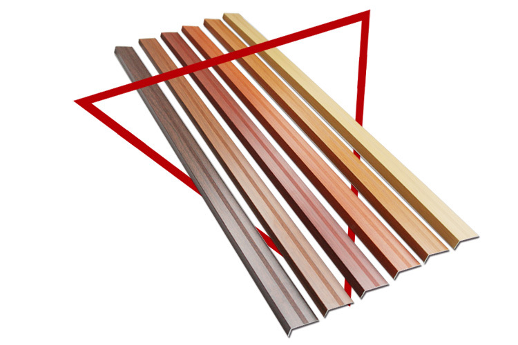 2017仿木纹铝合金地板压条l型地板压条封边条小直角木纹装饰线条