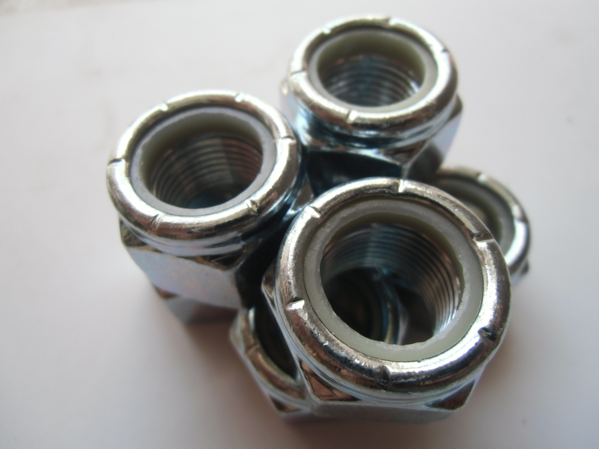 美制2级镀锌细牙尼龙锁紧螺帽/六角自锁螺母10-32