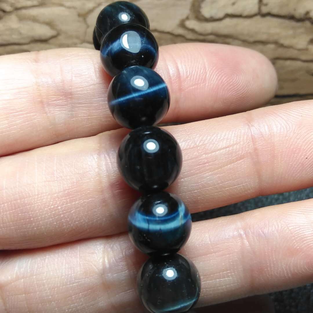 厂价供应 时尚精品原色蓝虎眼石手串 精品无优化蓝虎睛石手串