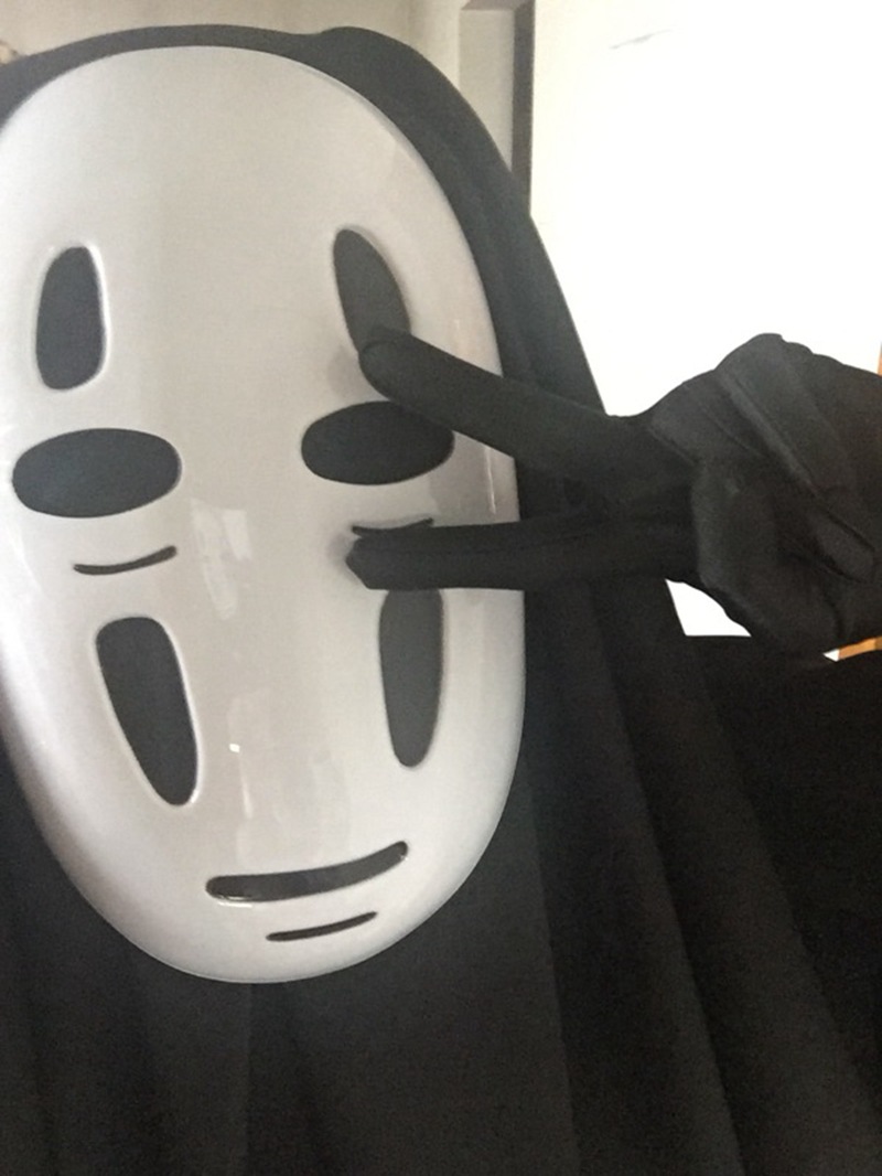 千与千寻无脸男cosplay服装动漫服装无脸面具鬼服万圣节披风cos服