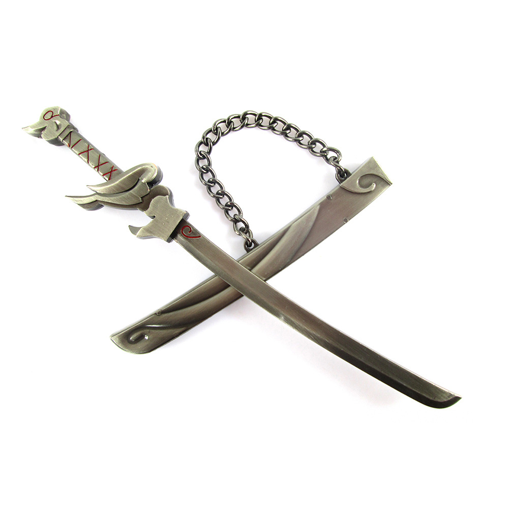 疾风剑豪西部牛仔亚索带鞘武器模型钥匙扣挂饰吊坠